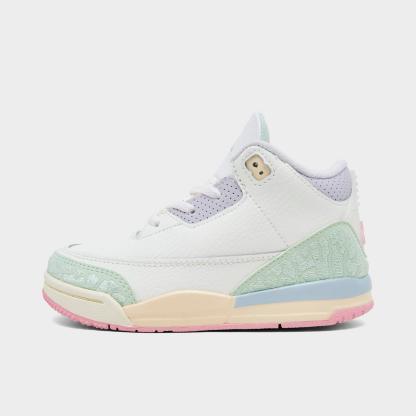 Kids' Toddler Air Jordan Retro 3 Basketball Shoes - Sail/Jade Aura/Aura/Iced Carmine/Muslin/Iris Whisper - view 1