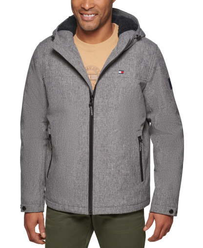 Tommy Hilfiger Men's Softshell Hooded Jacket - Heather Gray