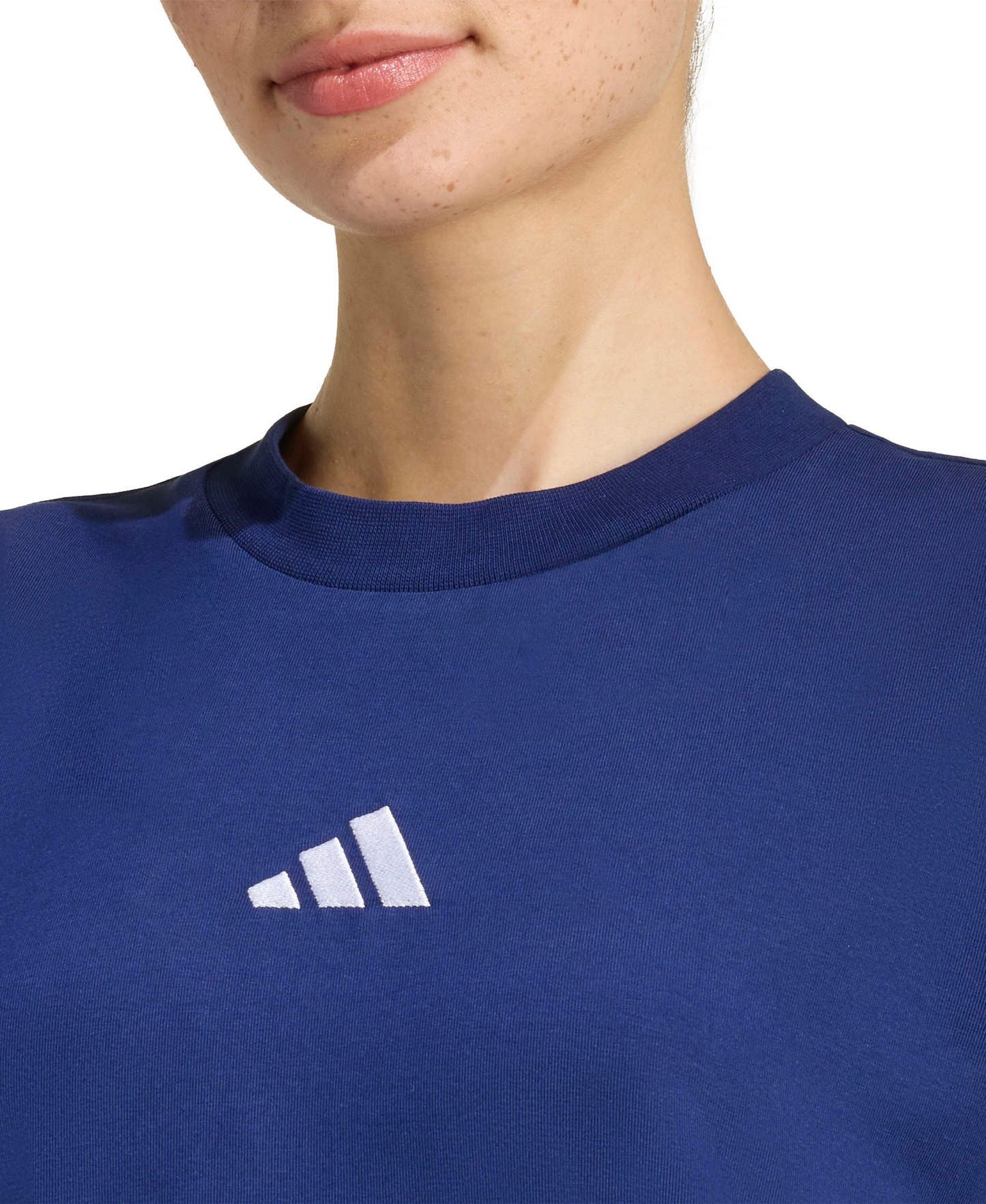 adidas Women's 3-Stripes Crewneck T-Shirt Dress - Dark Blue/White