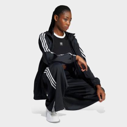 Women's adidas Originals adicolor Satin Wide Leg Track Pants - Black