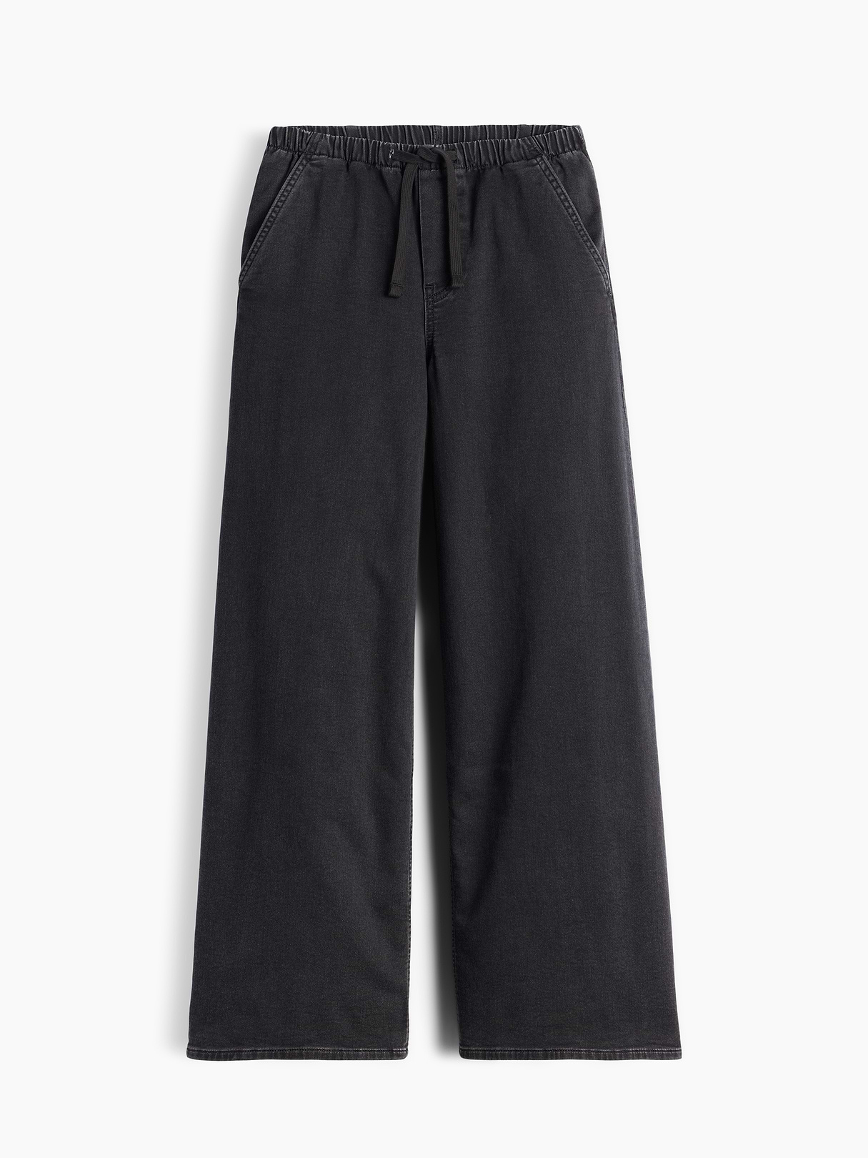 Mid Rise UltraSoft Easy Baggy Jeans - Black wash