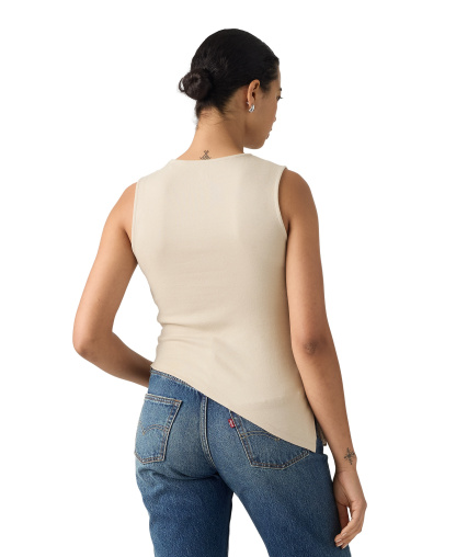 Levi's Women's Alila Asymmetrical Ribbed-Knit Tank Top - Chateau Gray