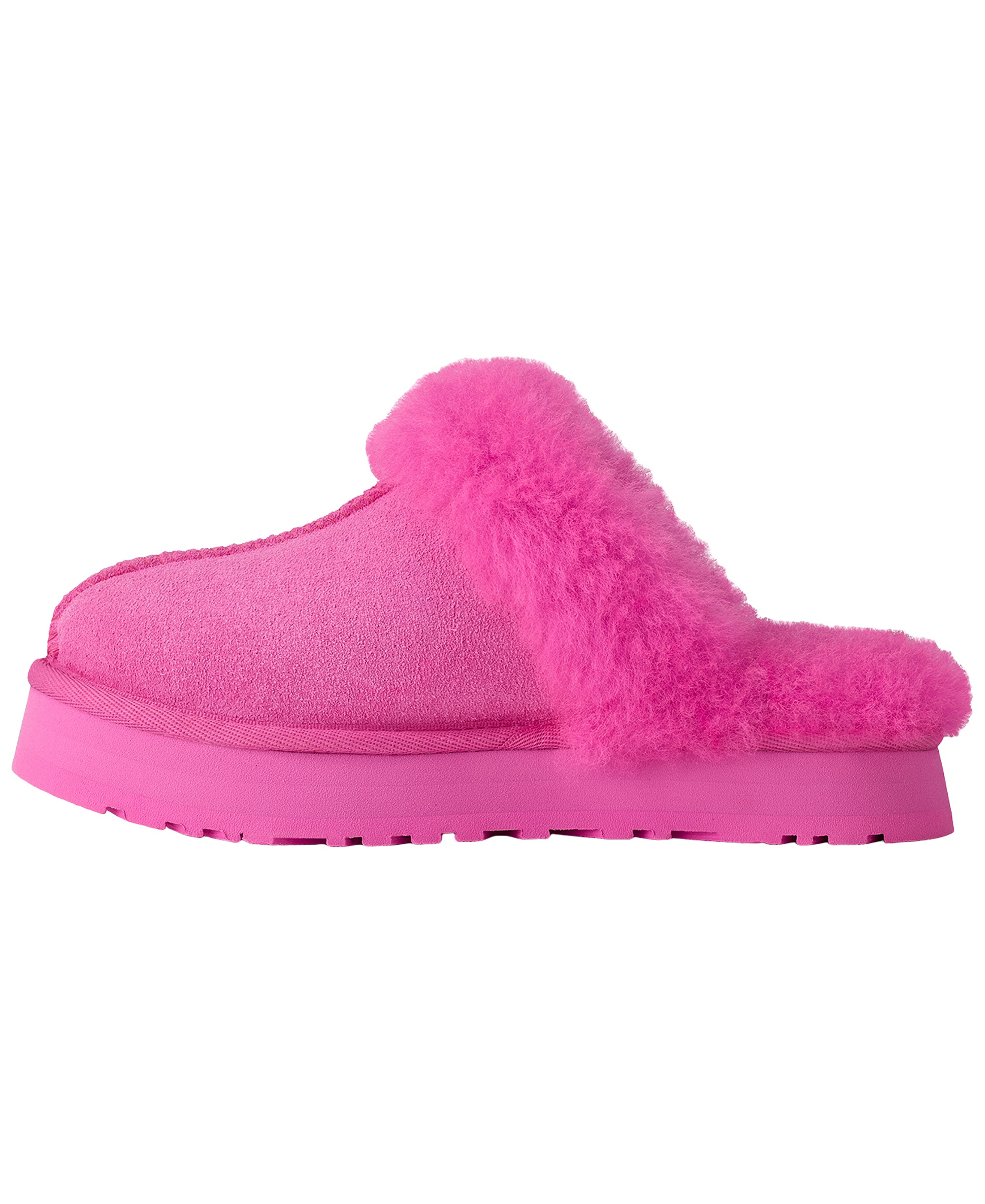 UGG® Kids Round Toe Disquette Slippers - Bright Fuchsia