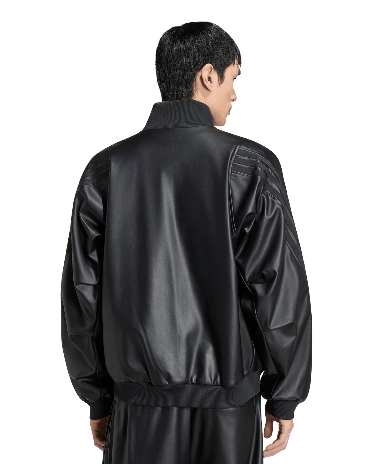 adidas Stadium Faux Leather Jacket - Black