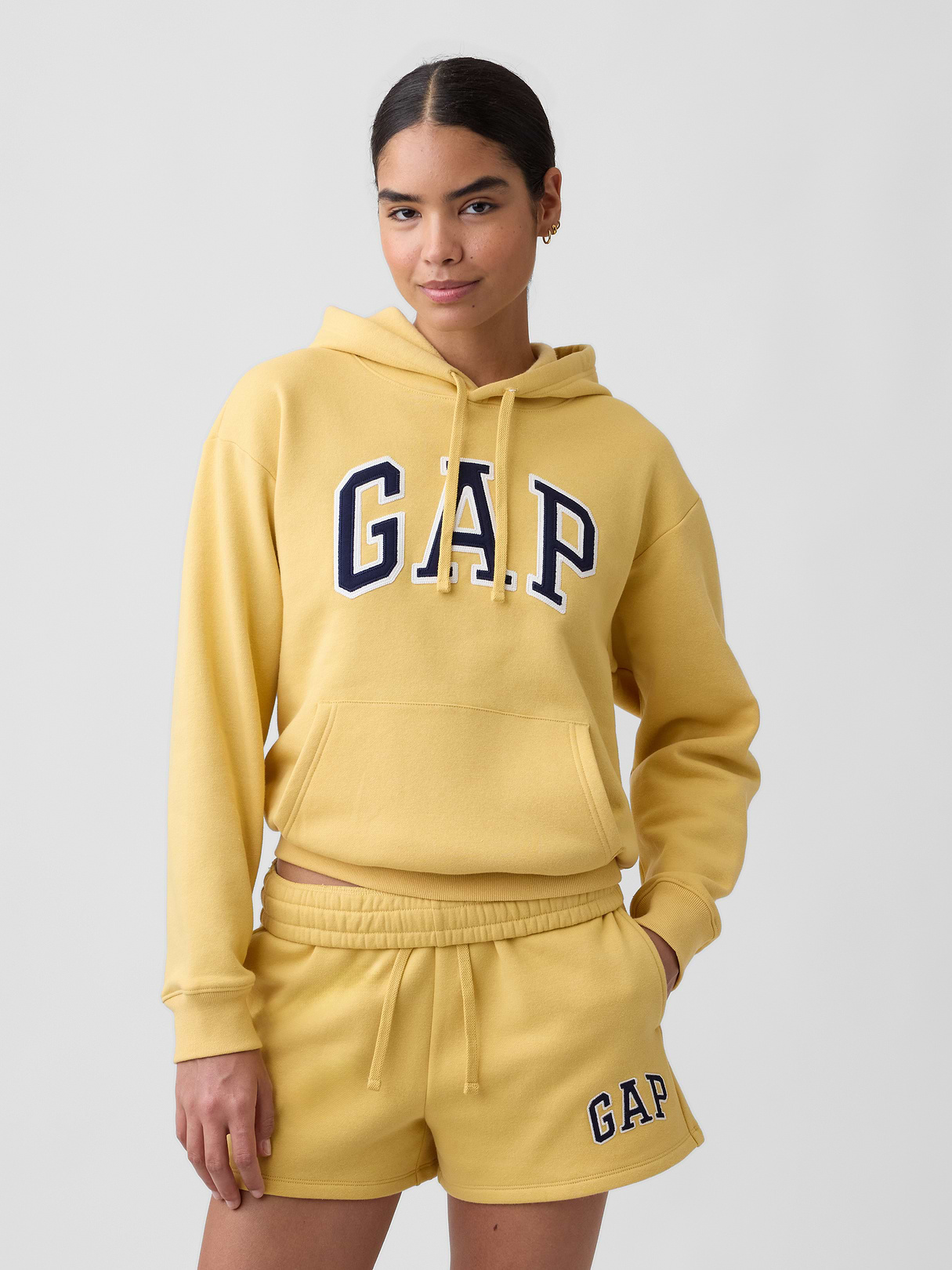 Relaxed Gap Logo Hoodie - French almond yellow