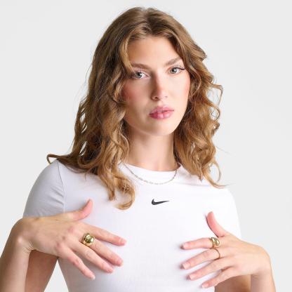 Women's Nithtke Sportswear Chill Knit Cropped T-Shirt - White/Black