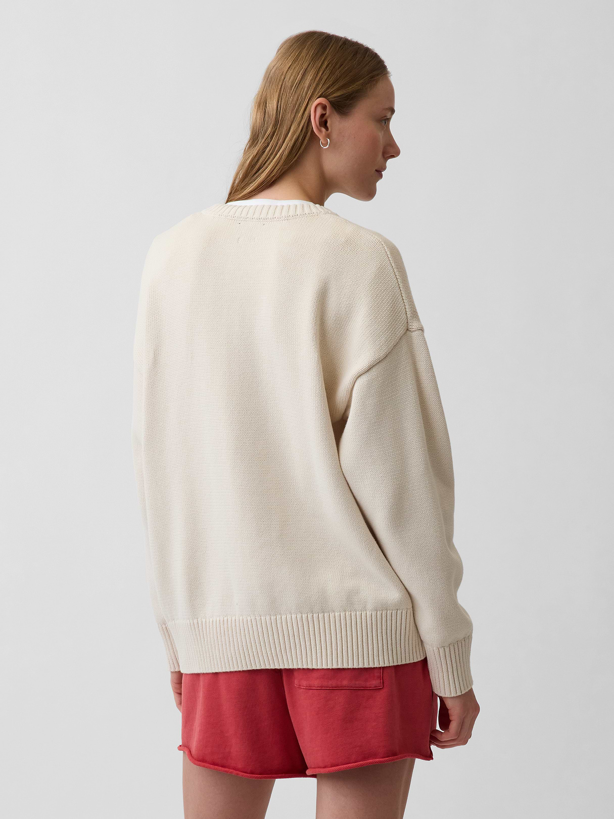 100% Cotton Oversized Sweater - Brannan bear beige
