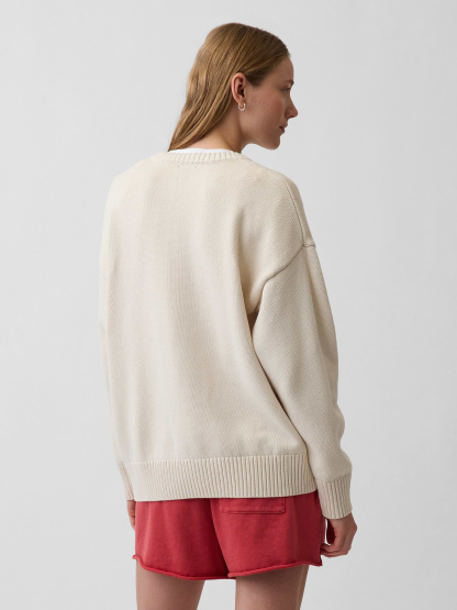 100% Cotton Oversized Sweater - Brannan bear beige