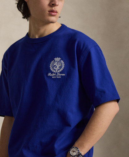 Polo Ralph Lauren Men's Jersey Graphic Relaxed-Fit T-Shirt - Classic Azure