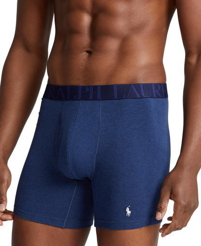 Polo Ralph Lauren Men's 5-Pack Stretch Classic Fit Boxer Briefs - Assorted Blue/Black/Grey