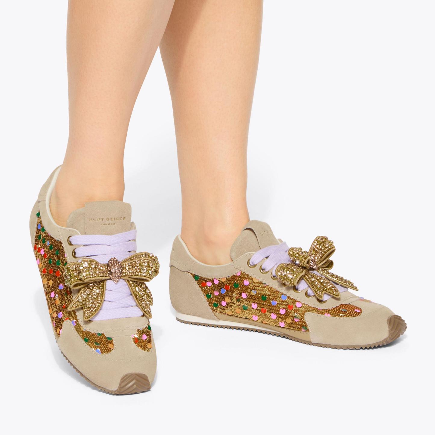 Kurt Geiger London Islington Bow Sneaker - Metallics - view 2