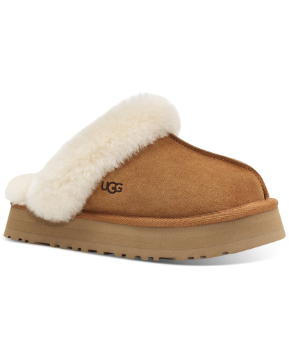 UGG® Women's Disquette Slip-On Clog Slippers - Chestnut