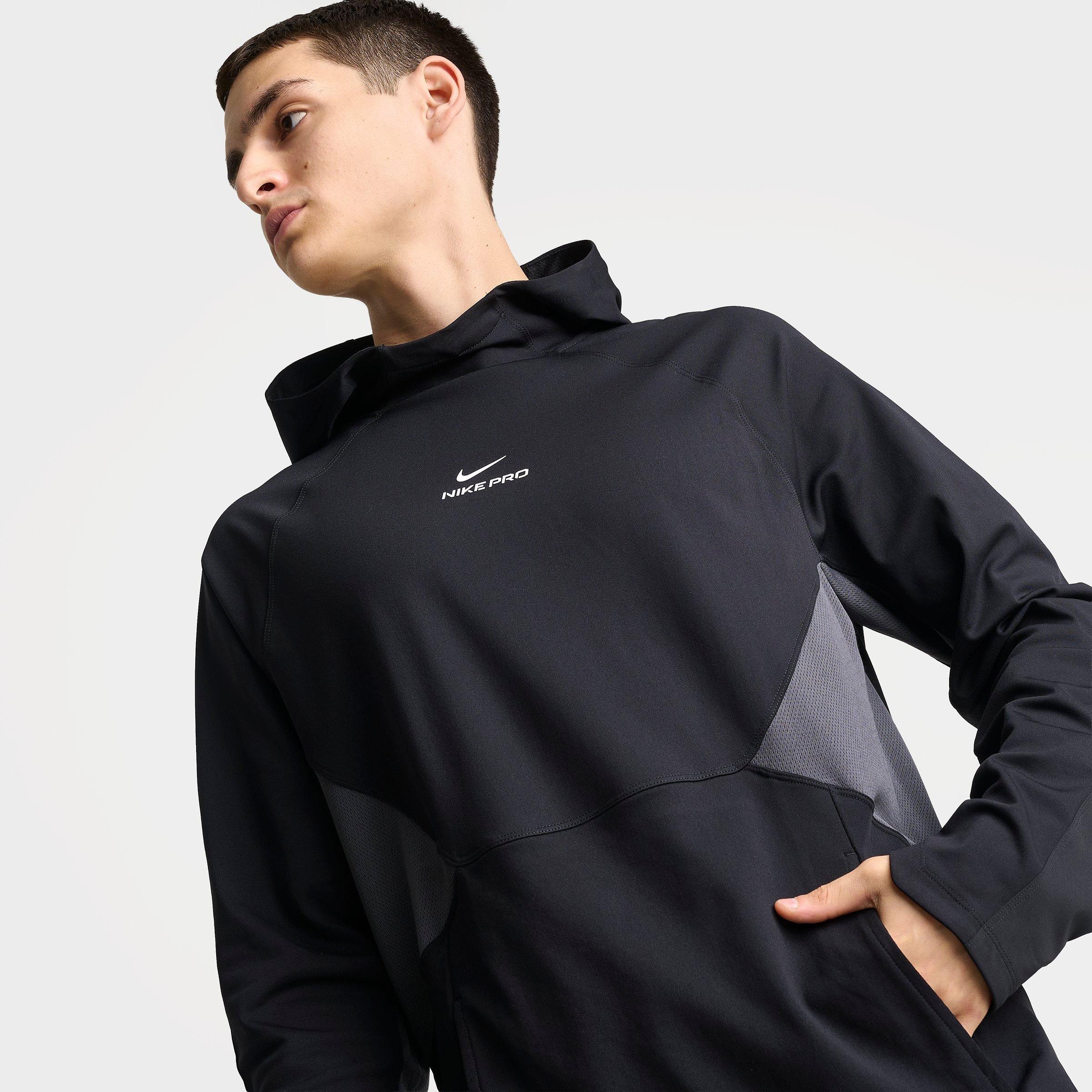 Men's Nithtke Pro Dri-FIT Mid-Layer Pullover Training Hoodie - Black/White