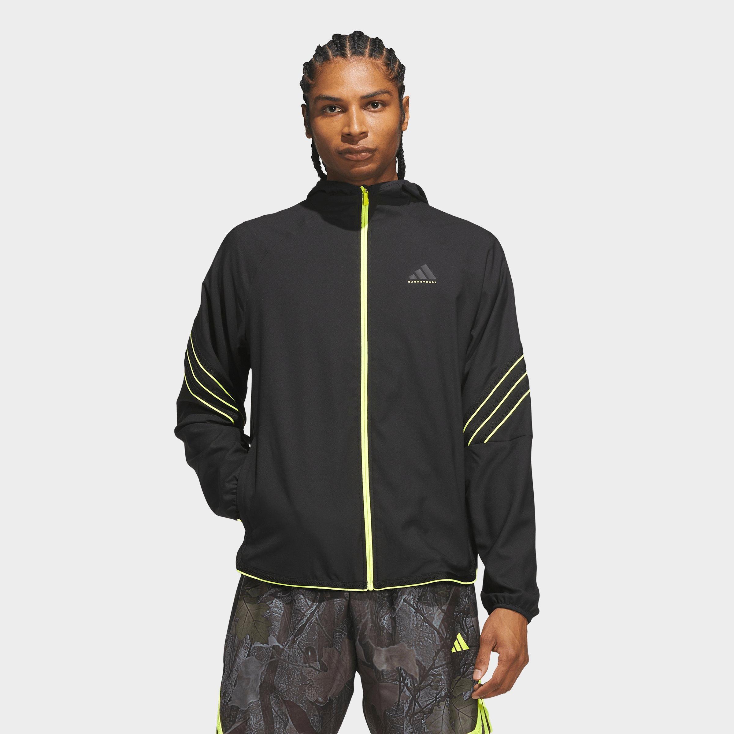 Men's adidas Crazy Lite Full-Zip Basketball Jacket - Black/Solar Lemon