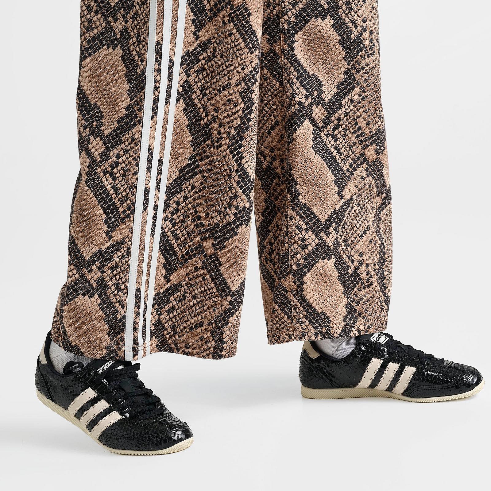 Women's adidas Originals Snake Print Denim Loose Pants - Linen/Magic Beige - view 6