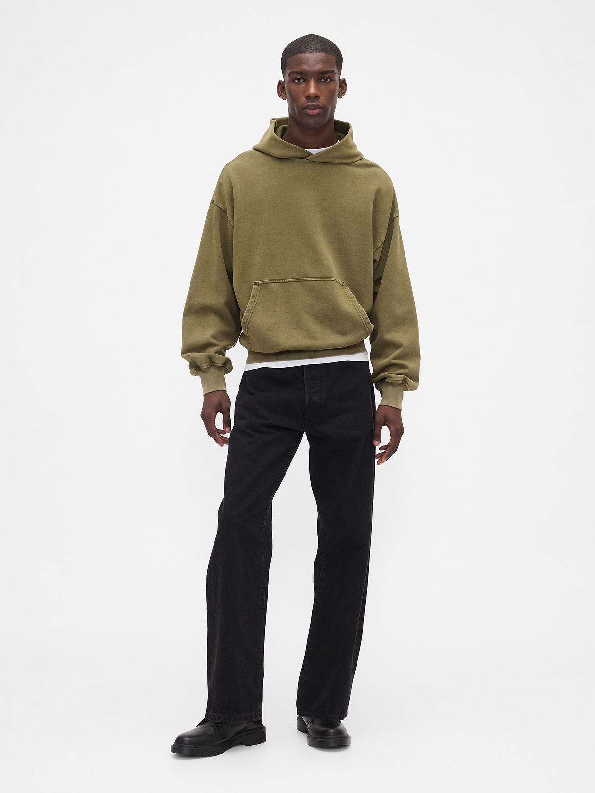 Adult Heavyweight Oversized Hoodie - army jacket green