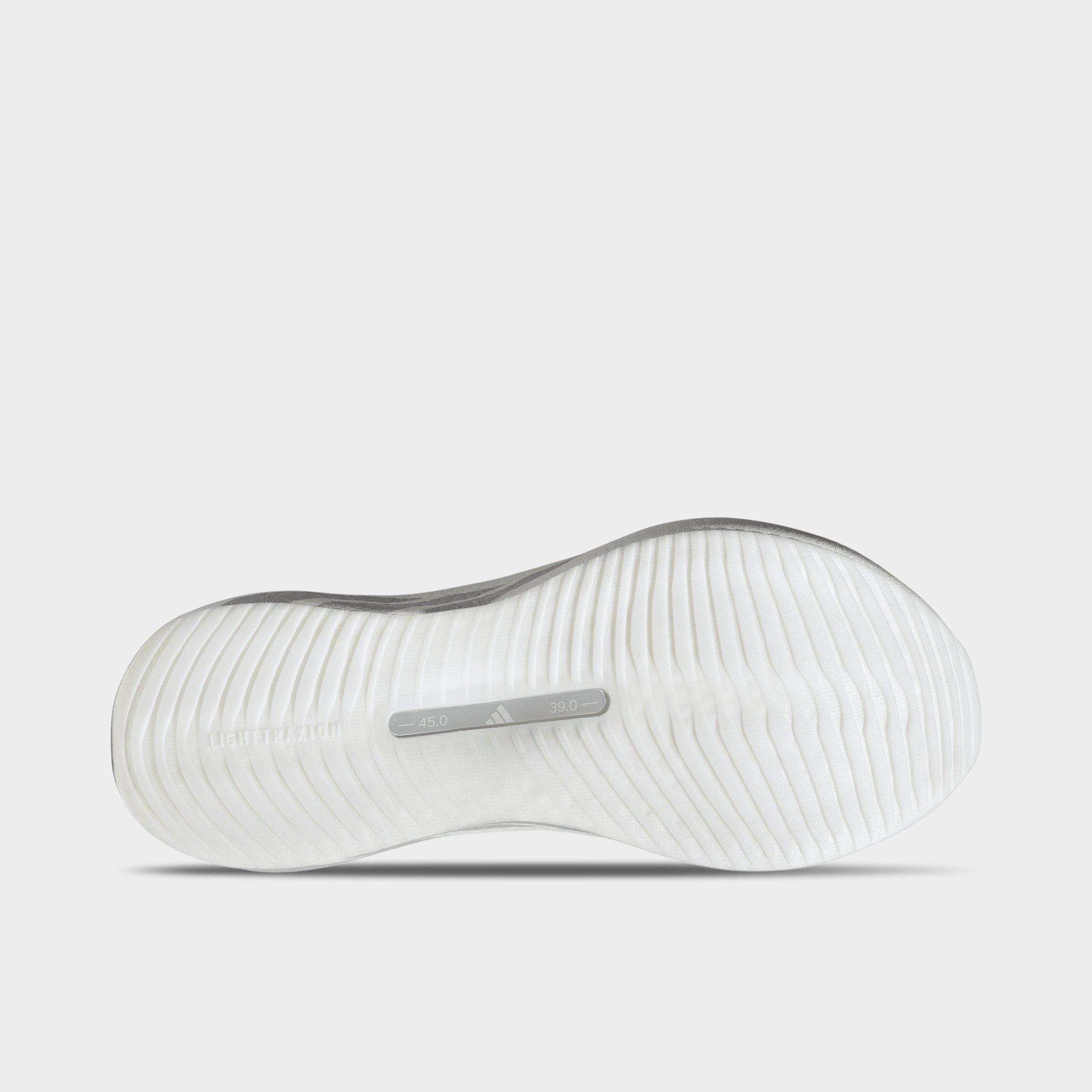 Women's adidas Hyperboost Edge Running Shoes - Part 1 - Cloud White/Light Solid Grey/Silver Metallic - Bottom view