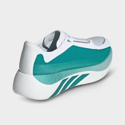 Men's adidas Hyperboost Edge Running Shoes - Part 2 - Cloud White/Equipment Green/Zero Metallic - Back view