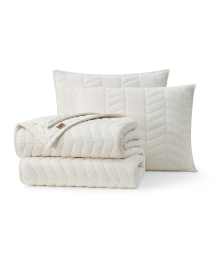 UGG® Coco 2-Piece Quilt Set, Twin/Twin XL - Coffee Berry