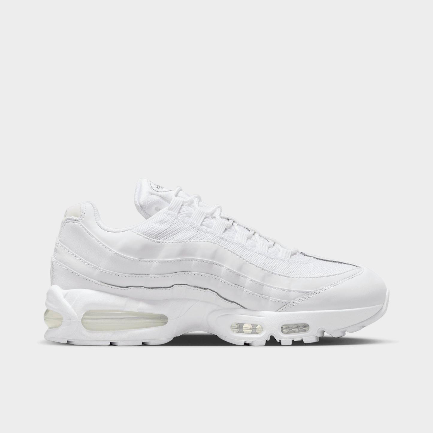 Men's Nithtke Air Max 95 Big Bubble Scorpion Casual Shoes - Part 2 - White/White/Pure Platinum/White - Back view