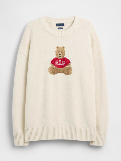 100% Cotton Oversized Sweater - Brannan bear beige