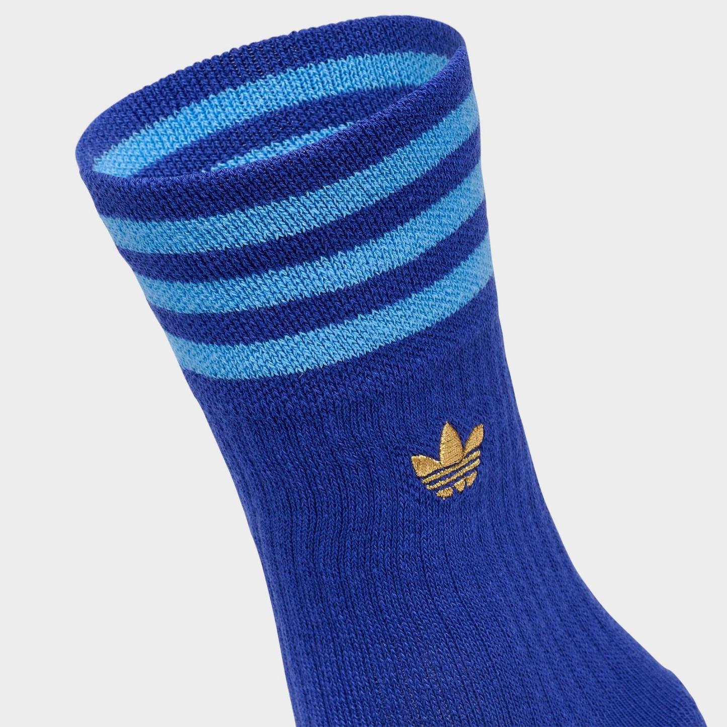 adidas Originals U Argentina Roller Crew Socks (3-Pack) - Blue Burst/White/Blue - view 6