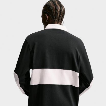 Men's Nithtke Club Striped Long-Sleeve Rugby Top - Black/Phantom/Phantom/Phantom