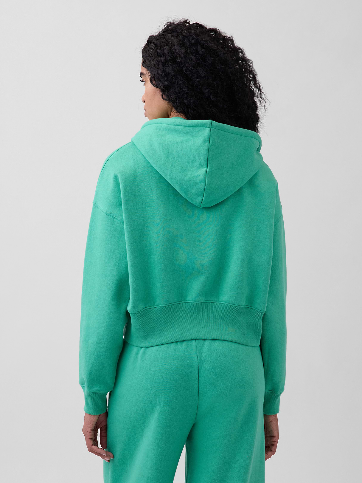 VintageSoft Wedge Zip Hoodie - Bright meadow green