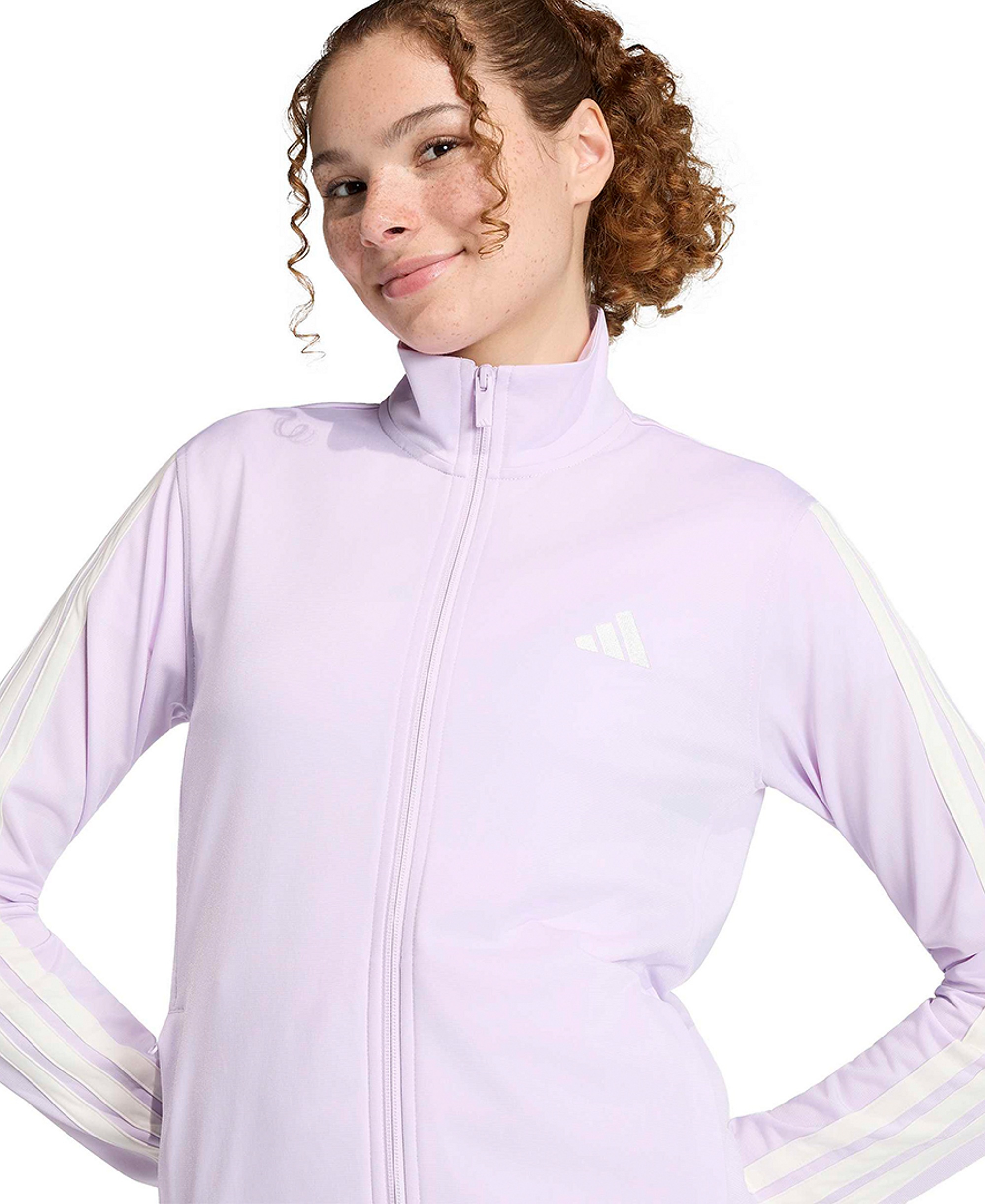 adidas Women's Tricot 3-Stripes Track Jacket - Ice Lavender