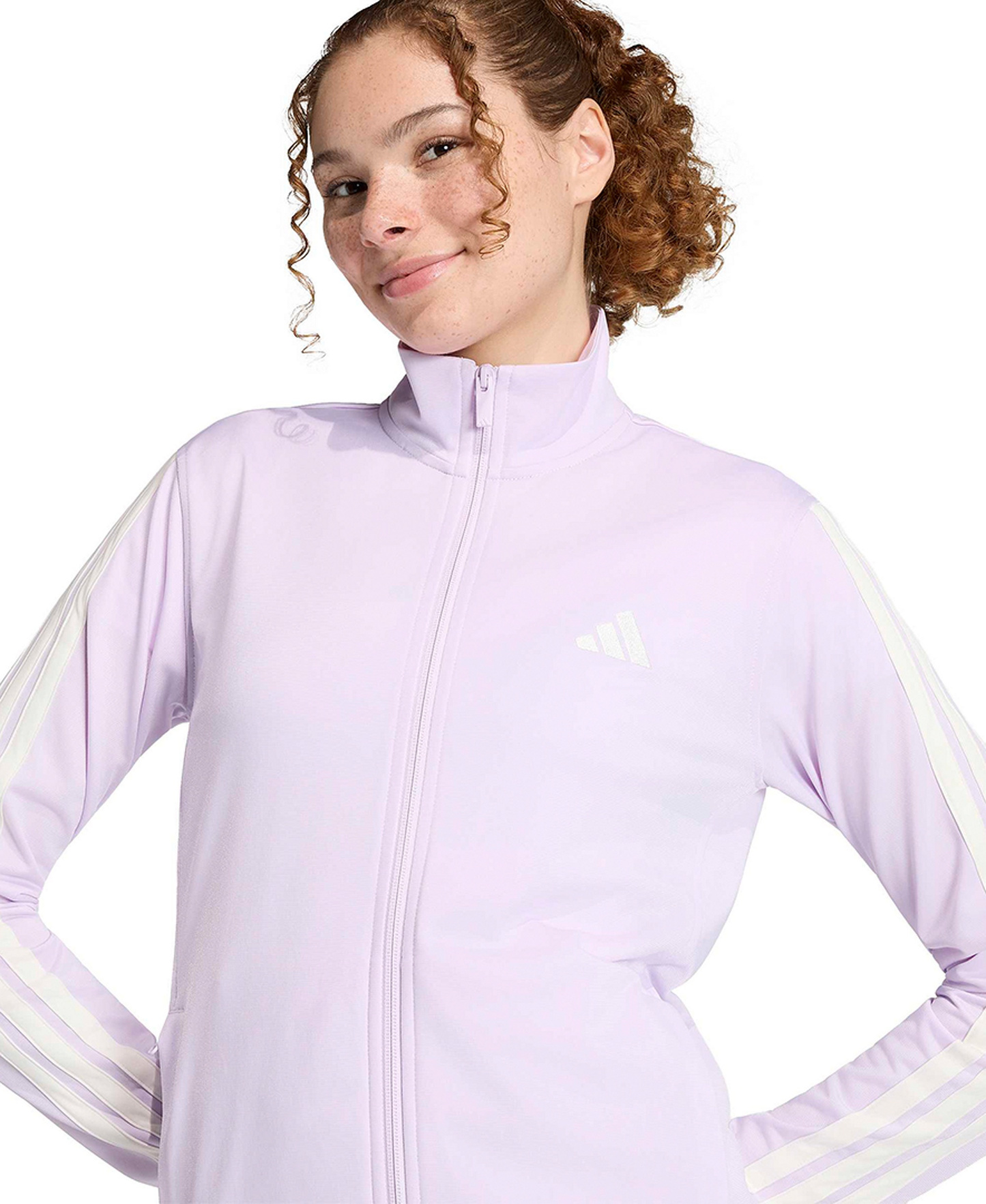 adidas Women's Tricot 3-Stripes Track Jacket - Ice Lavender