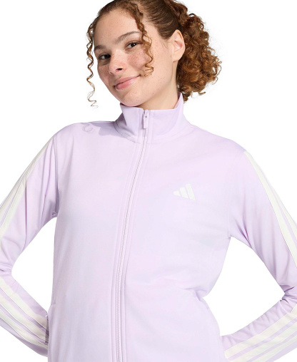 adidas Women's Tricot 3-Stripes Track Jacket - Ice Lavender