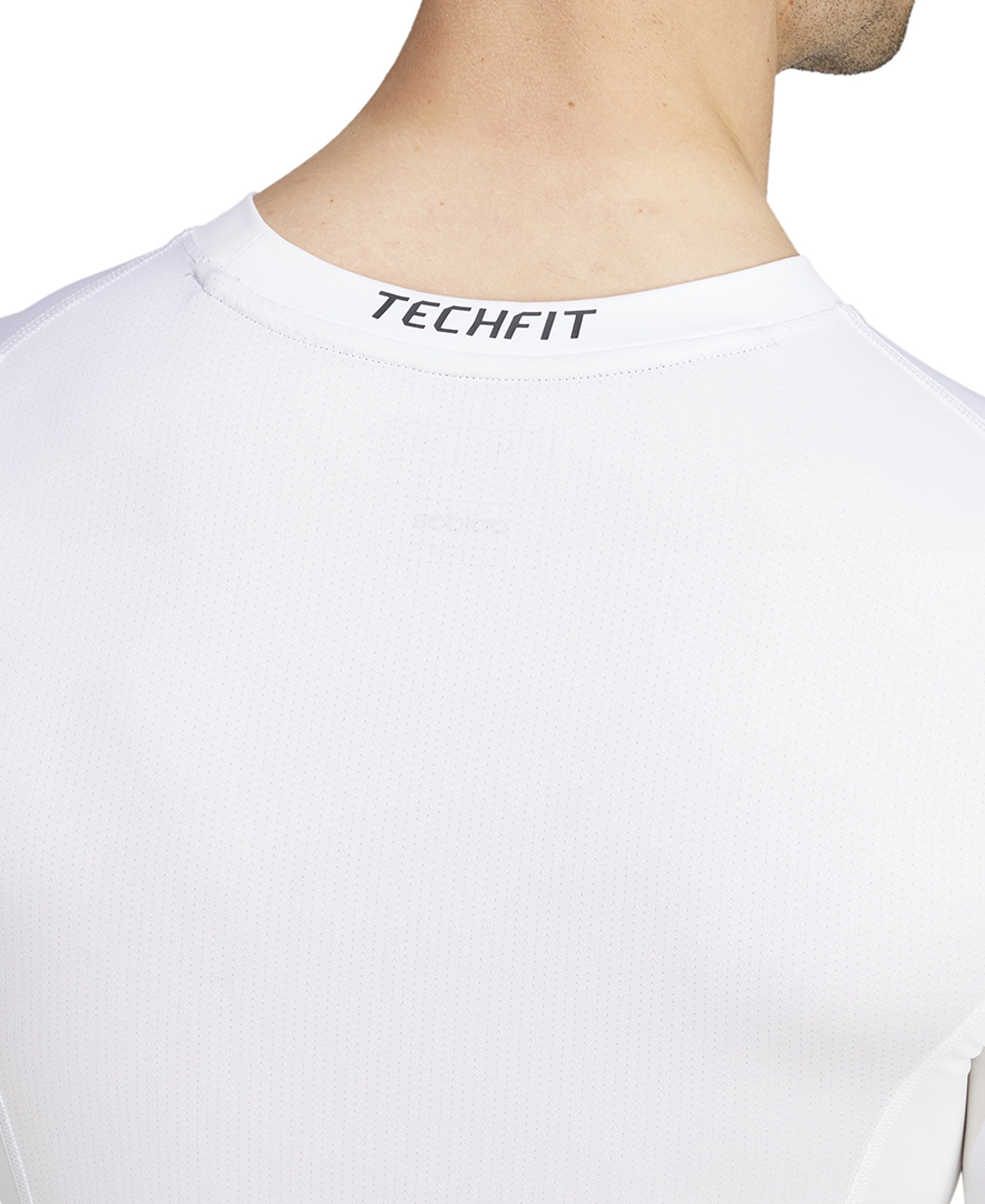 adidas Men's Tech-Fit Compression Crewneck T-Shirt - White