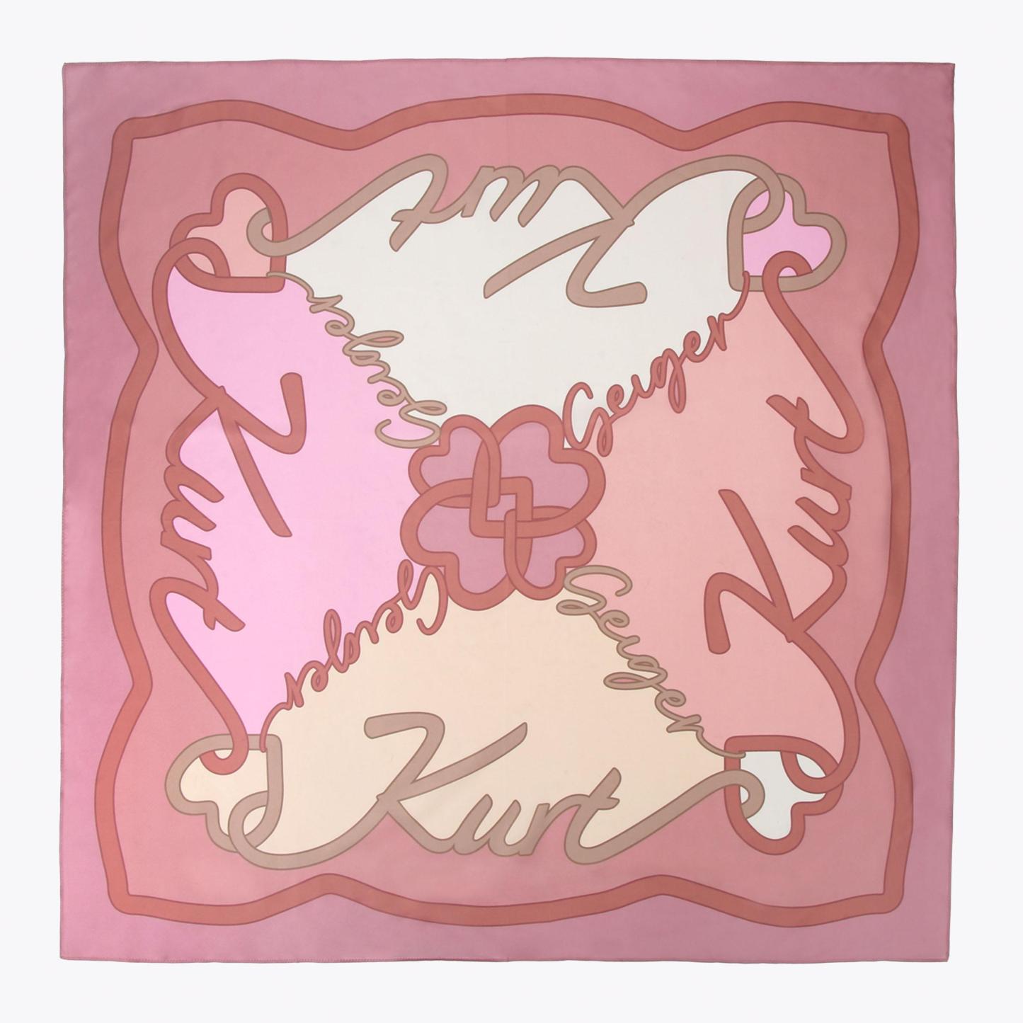 Kurt Geiger London Large Square Scarf - Beige - view 3