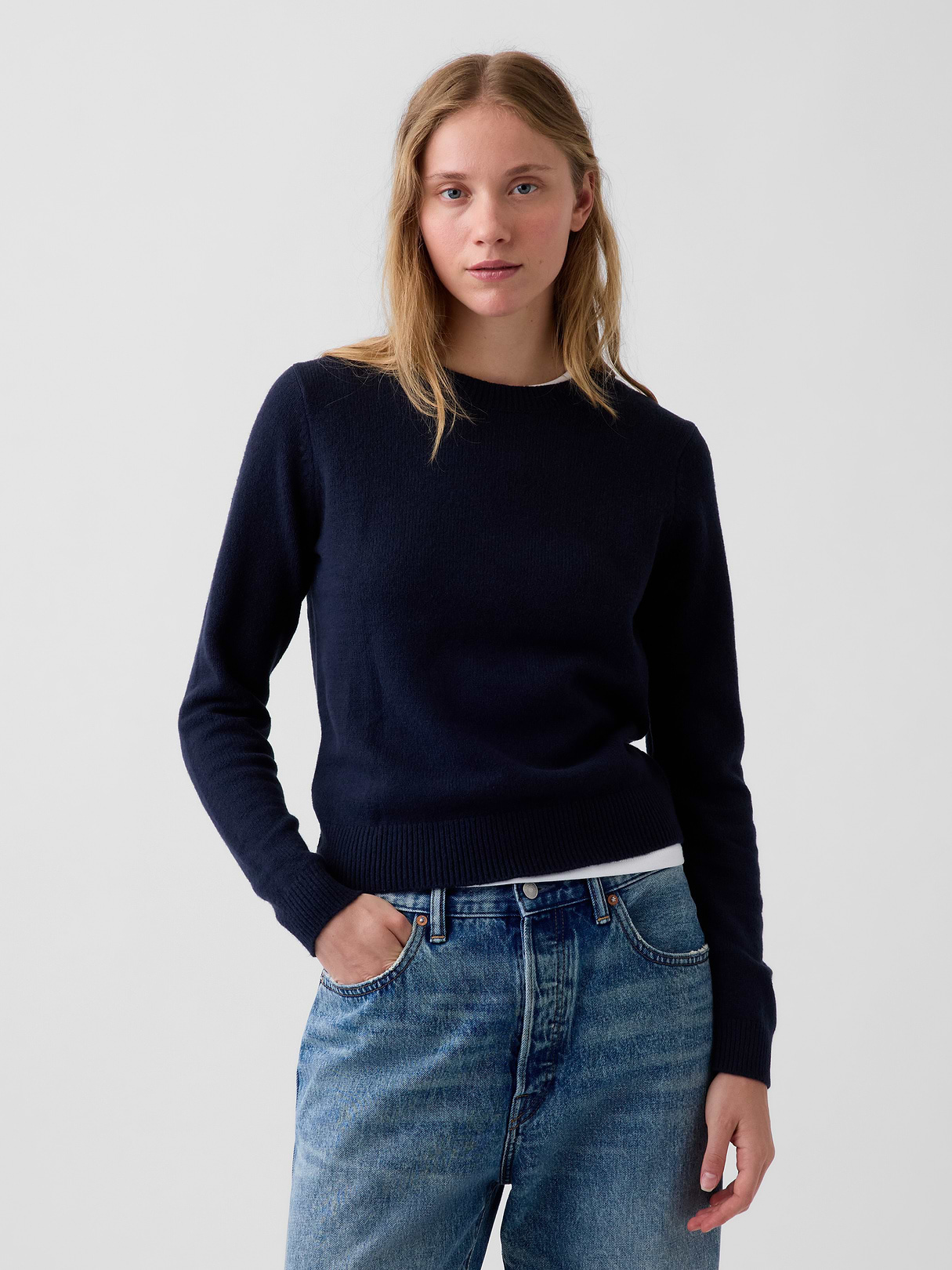 CashSoft Crew Sweater - New classic navy blue