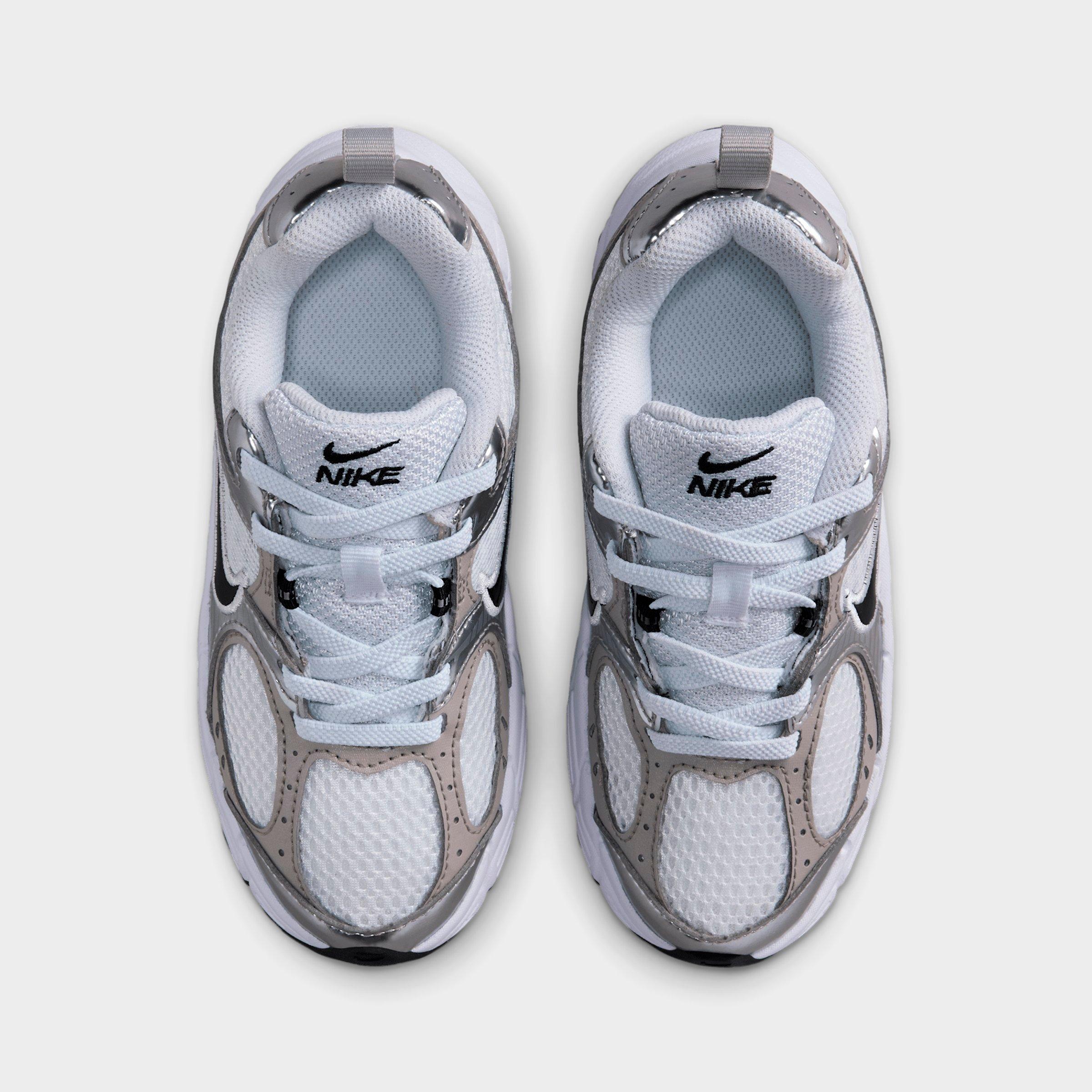 Little Kids' Nithtke V5 RNR Stretch Lace Casual Shoes - White/Vast Grey/College Grey/Black - Top view