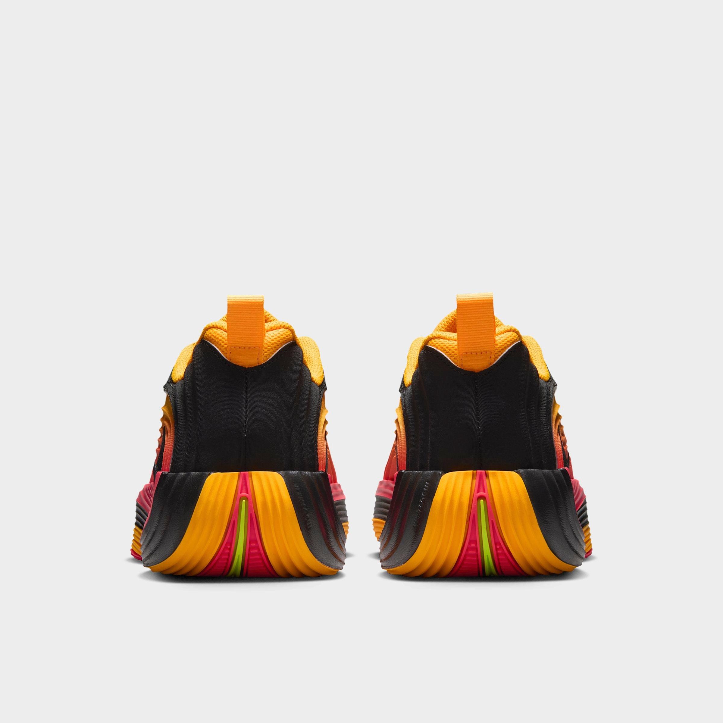 Men's Nithtke Giannis Immortality 5 Basketball Shoes - Part 2 - Laser Crimson/Laser Orange/Black/Black - Back view