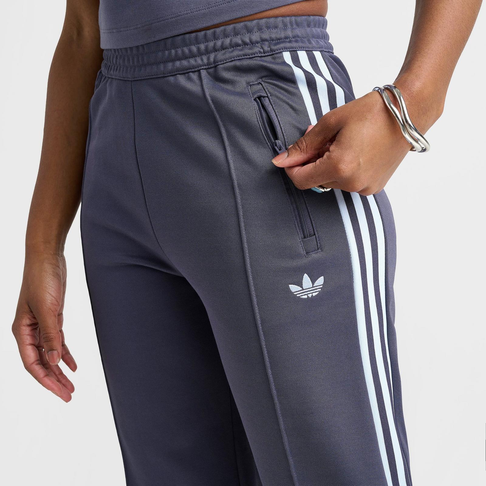 Women's adidas Originals Beckenbauer Classic Track Pants - Dark Grey/Aurora Onix/Crystal Sky - view 6