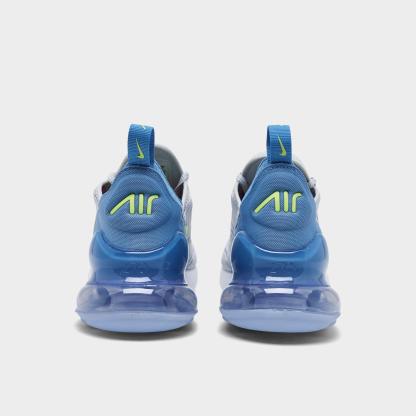Big Kids' Nithtke Air Max 270 Casual Shoes - Pure Platinum/Rush Fuchsia/Blue Beyond/Light Lemon Twist - Back view