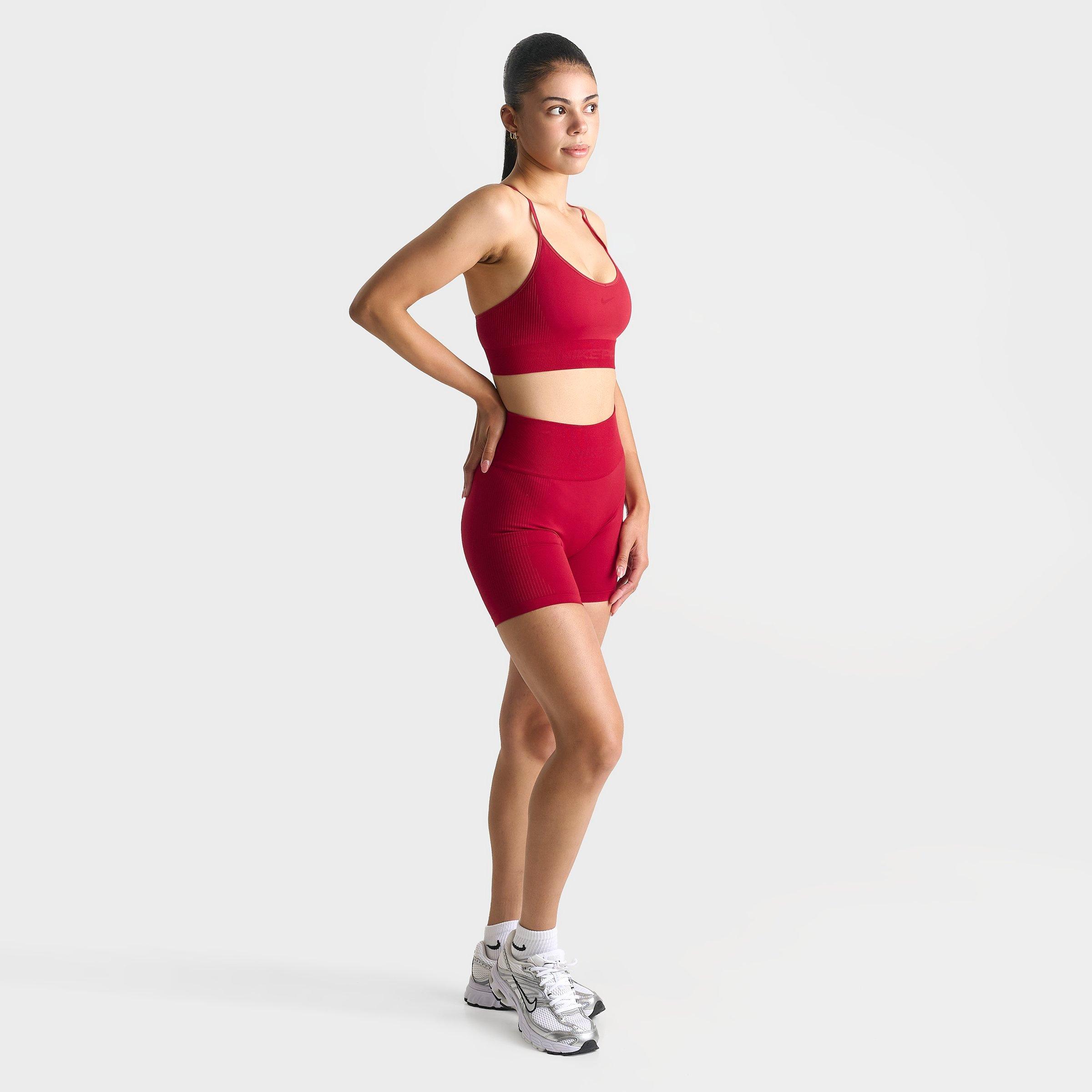 Women's Nithtke Pro Seamless Light-Support Padded Sports Bra - Tough Red