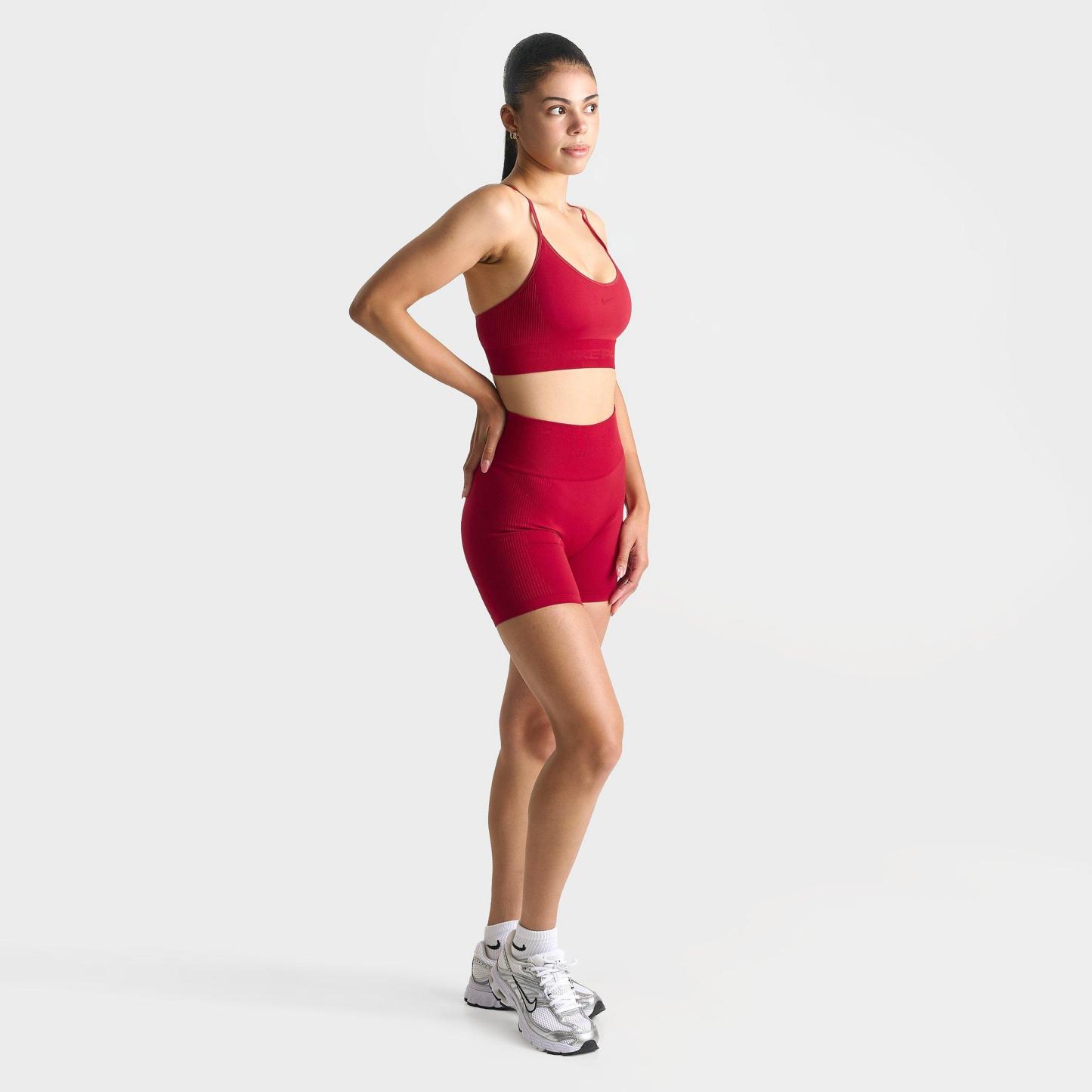 Women's Nithtke Pro Seamless Light-Support Padded Sports Bra - Tough Red