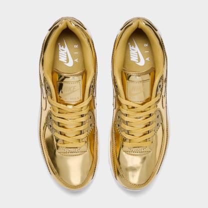 Women's Nike Air Max 90 SP Casual Shoes - Metallic Gold/Club Gold