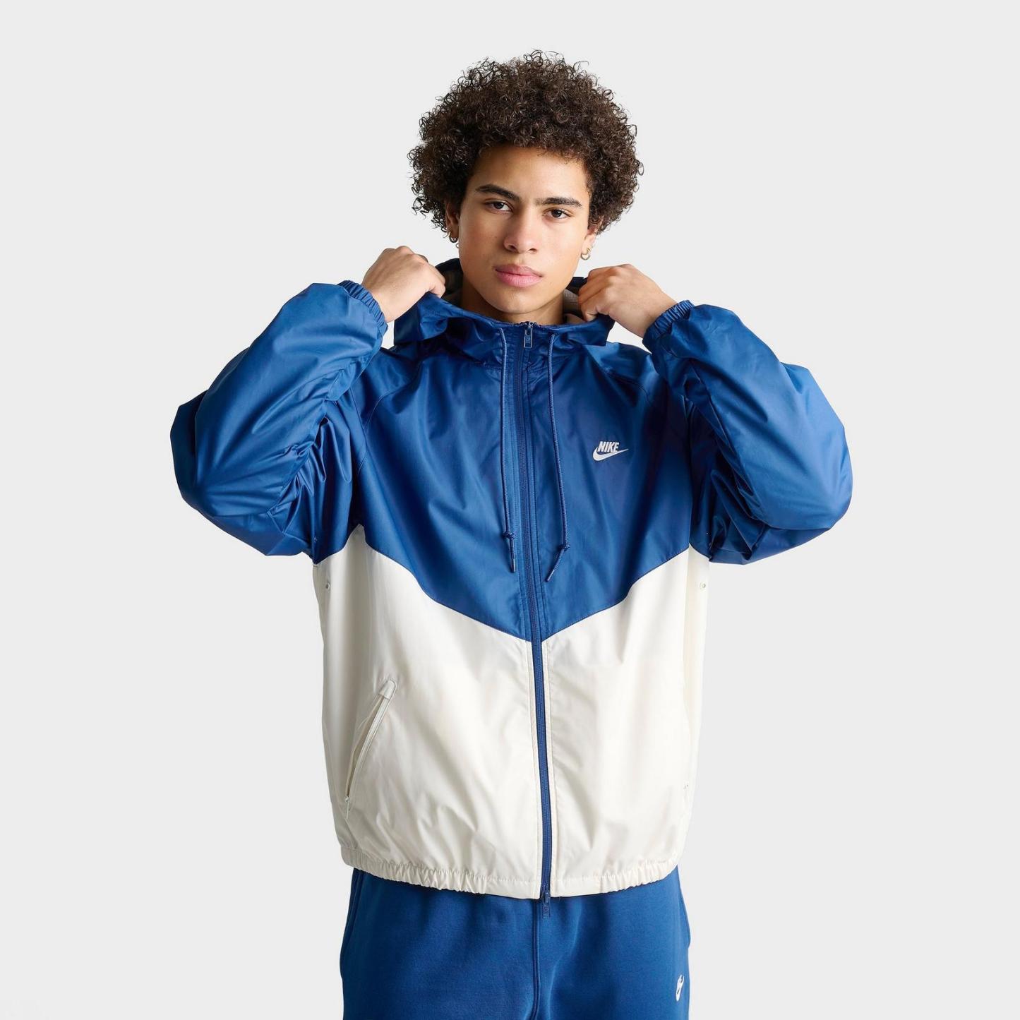 Men's Nike Windrunner Lined Jacket - Court Blue/Sail/Sail