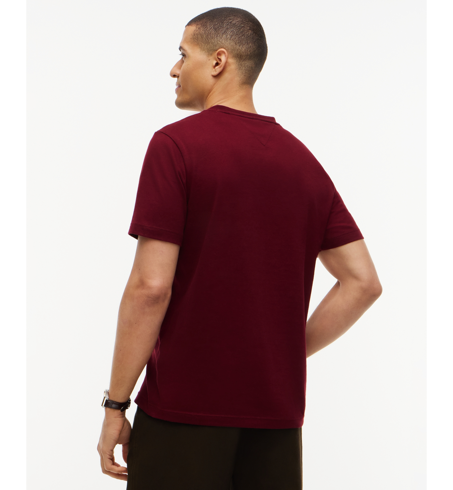 Tommy Hilfiger Men's Essential Cotton V-Neck Regular-Fit T-Shirt - Burgundy