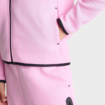 Girls' Big Kids' Nithtke Sportswear Tech Fleece Full-Zip Hoodie - Pink Rise/Black