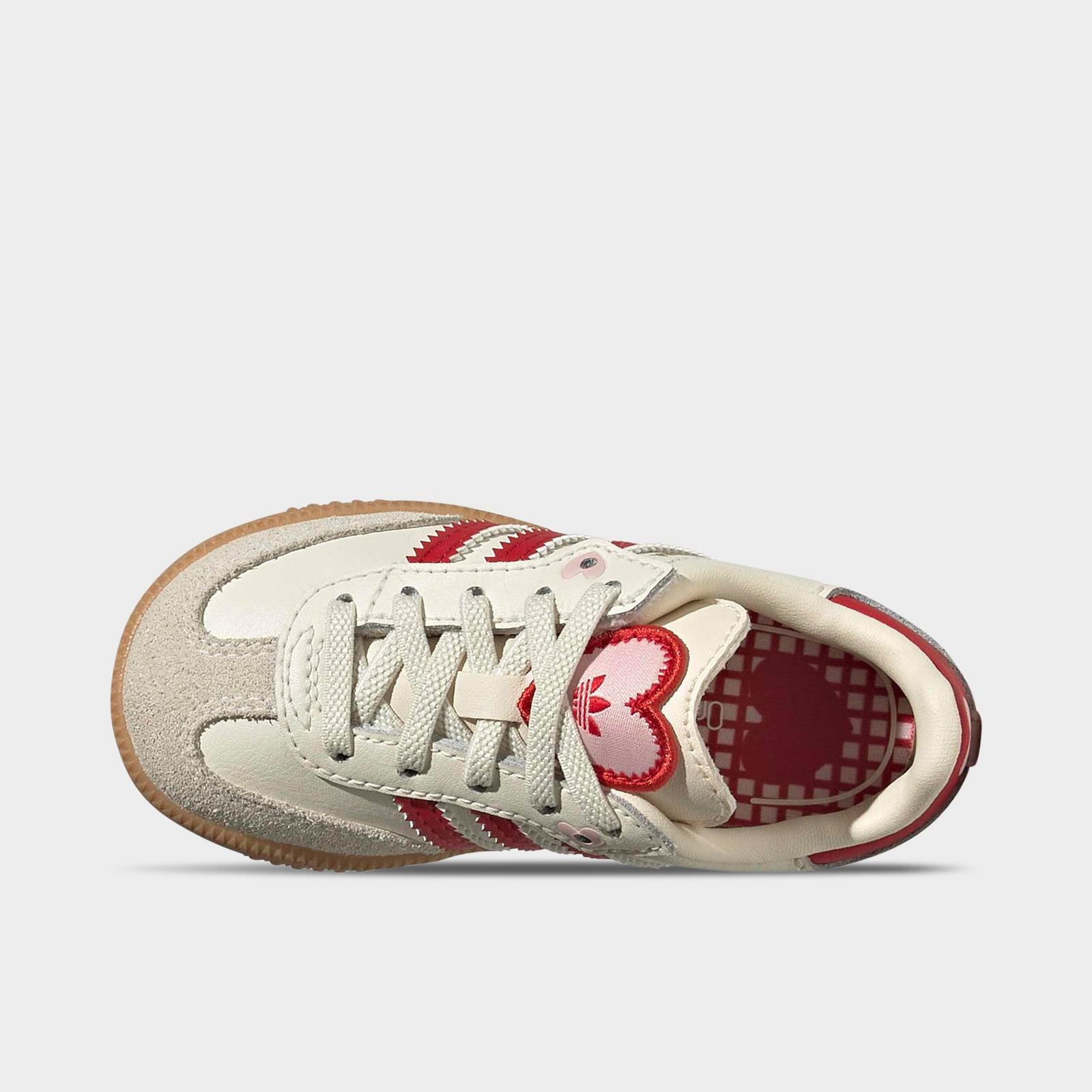 Kids' Toddler adidas Originals Samba OG Comfort Closure SE Casual Shoes - Cream White/Better Scarlet/Gum - view 5