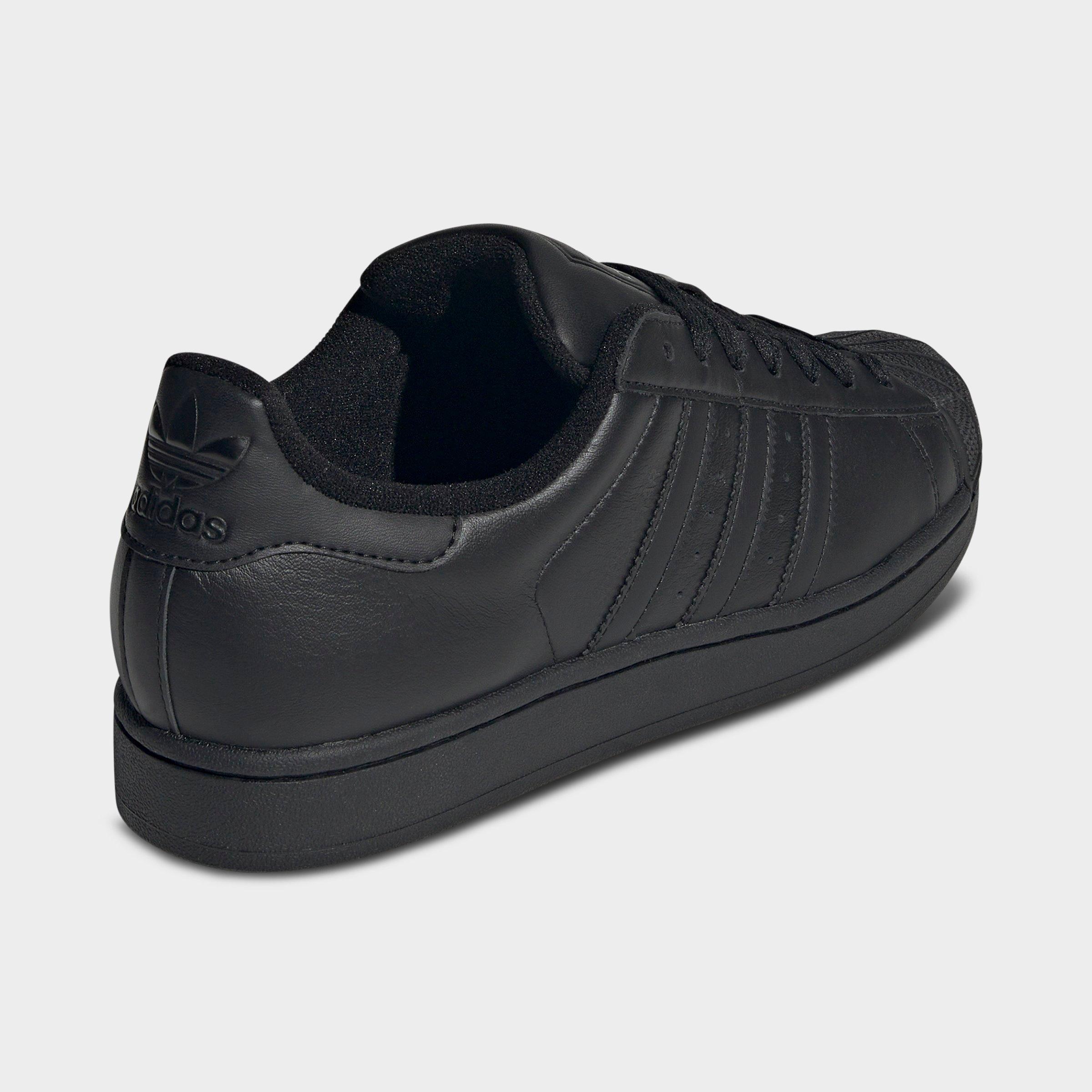 Men's adidas Originals Superstar II Casual Shoes - Part 1 - Black/Black/Black - Back view