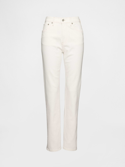 High Rise '90s Slim Straight Jeans - New off white