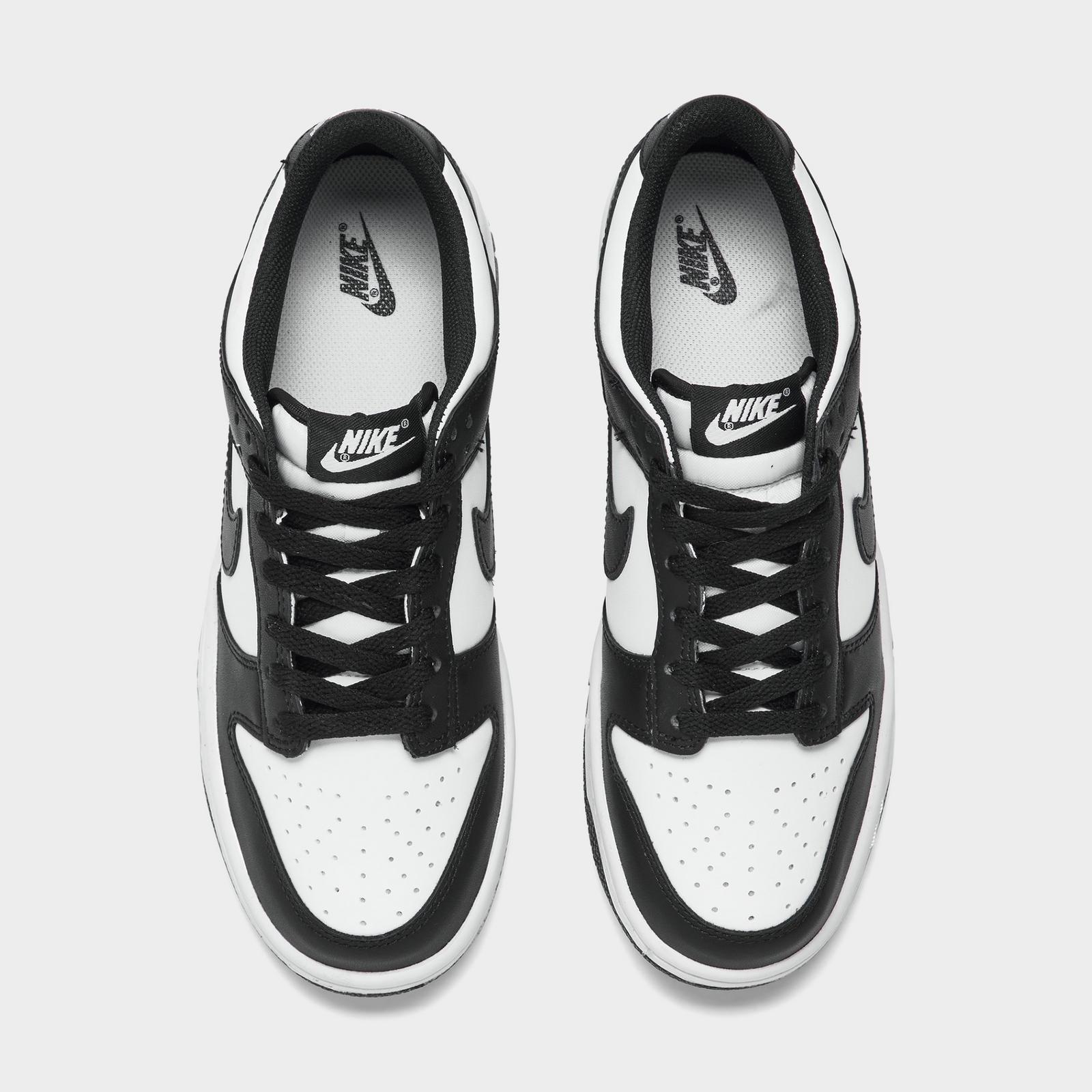 Big Kids' Nike Dunk Low Casual Shoes - White/Black/White (CW1590-100)