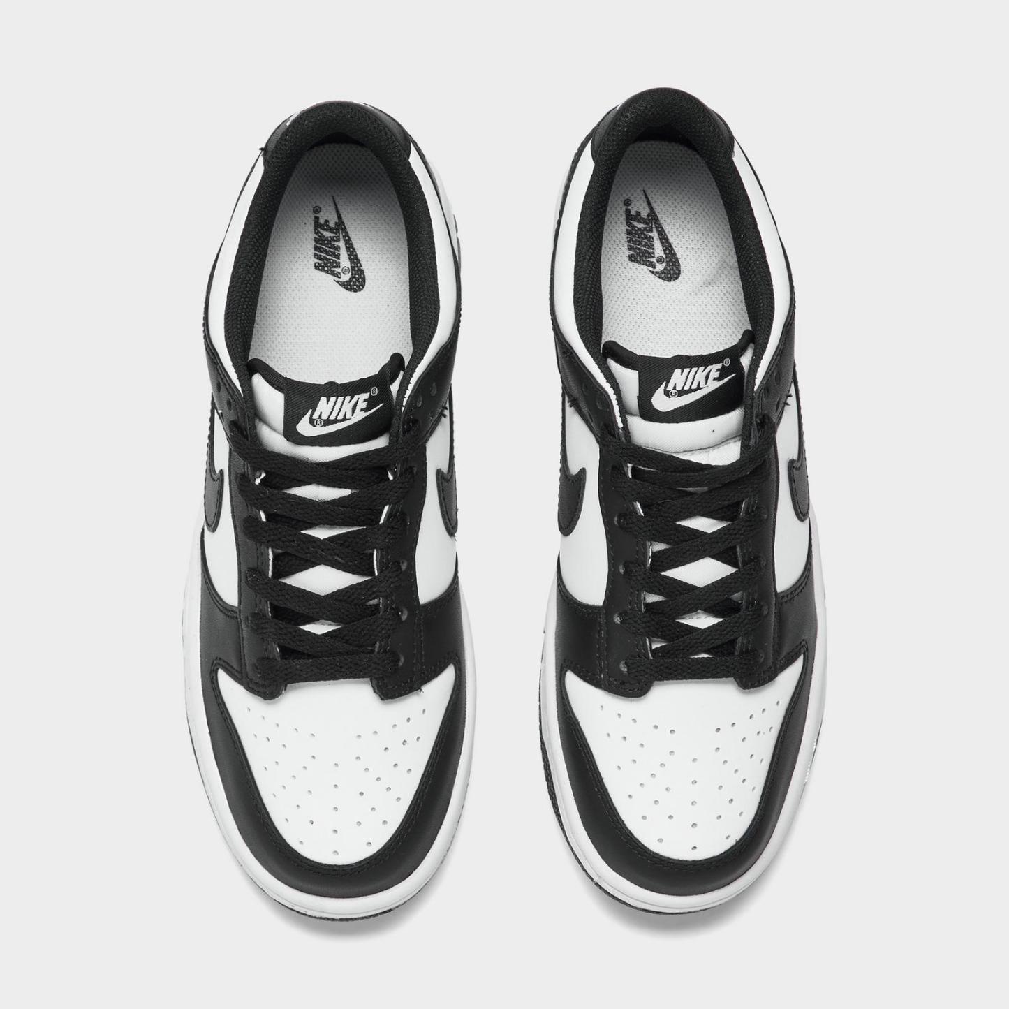 Big Kids' Nike Dunk Low Casual Shoes - White/Black/White (CW1590-100)