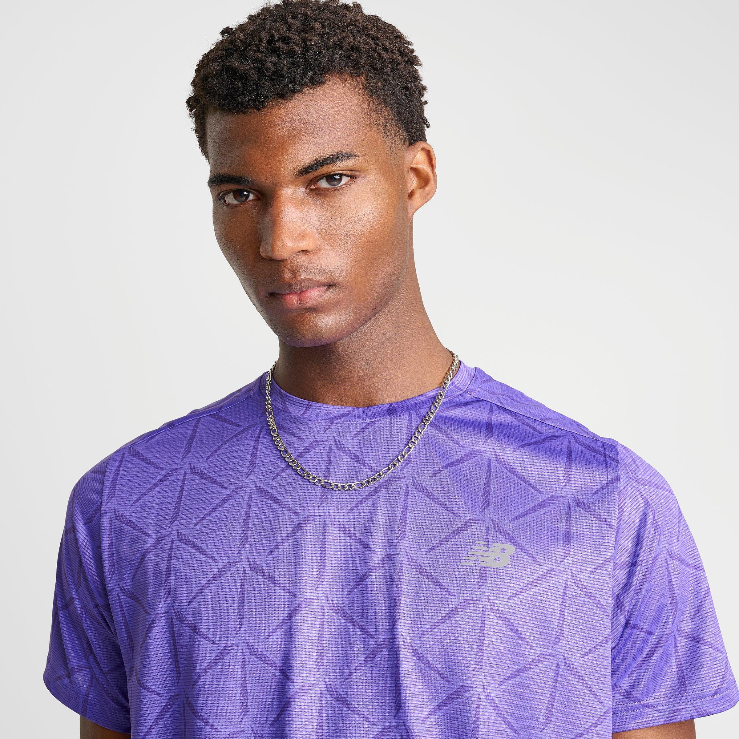 Men's New Balance Sport Essential Printed T-Shirt - Purple - view 5